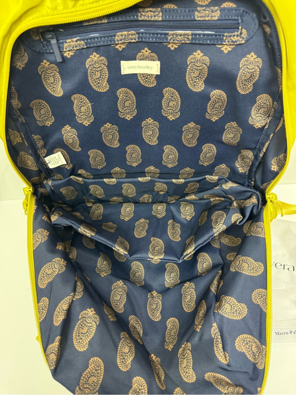 Vera Bradley Chancery Backpack in Garden Olive Color Nylon NEW - Picture 7 of 13